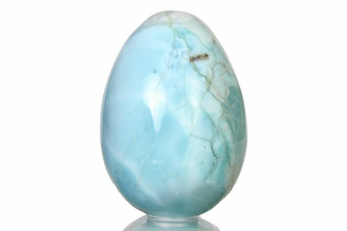 Polished Larimar Egg - Dominican Republic #315095